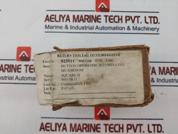 Square D 9001Sk1L7 Illuminated Mushroom Button Operator 220-240V 50-60Hz