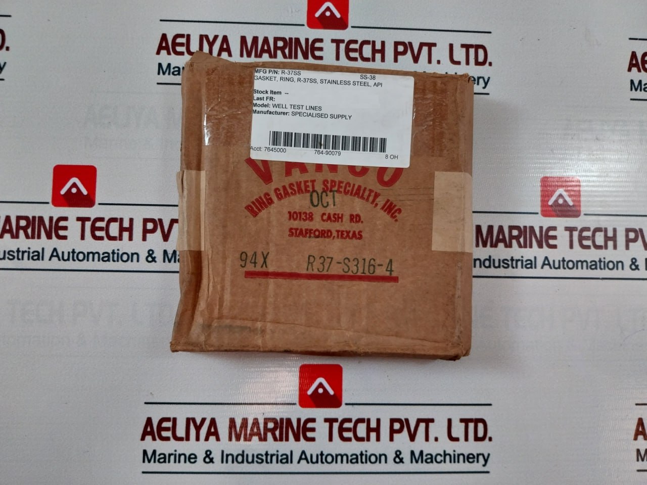 Vanco R37-s316-4 Stainless Steel Gasket Ring R-37Ss