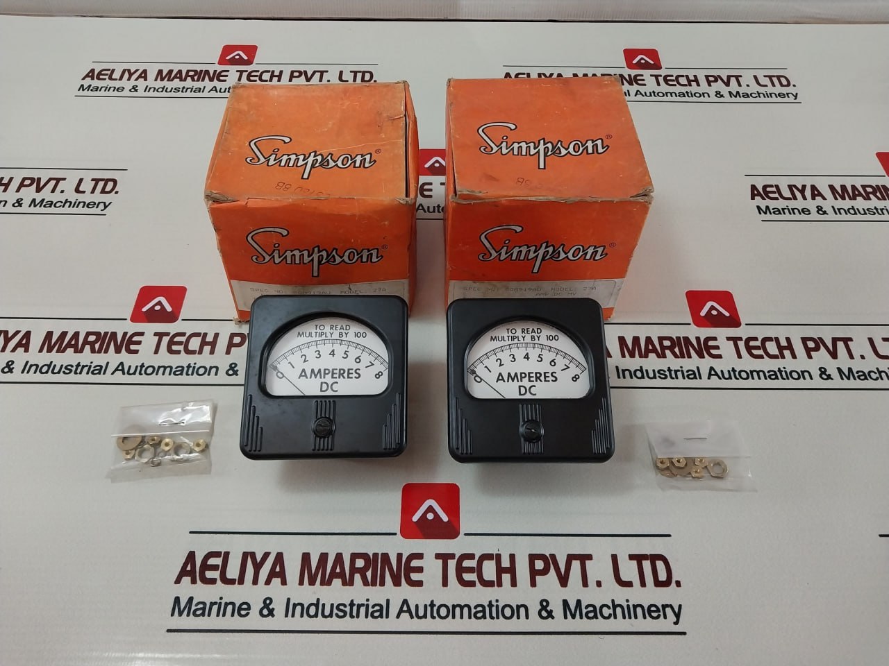 Simpson M-10485-5 Panel Meter 0-8 Dc Amperes