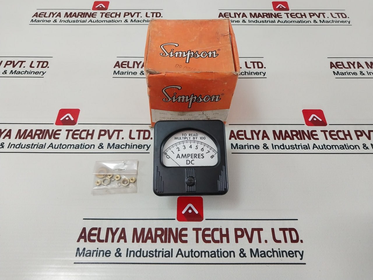 Simpson M-10485-5 Panel Meter 0-8 Dc Amperes