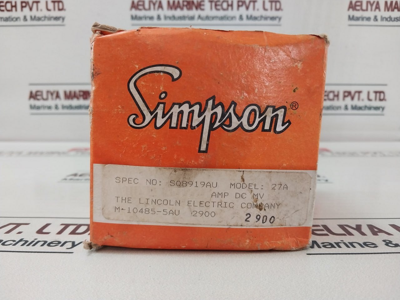 Simpson M-10485-5 Panel Meter 0-8 Dc Amperes