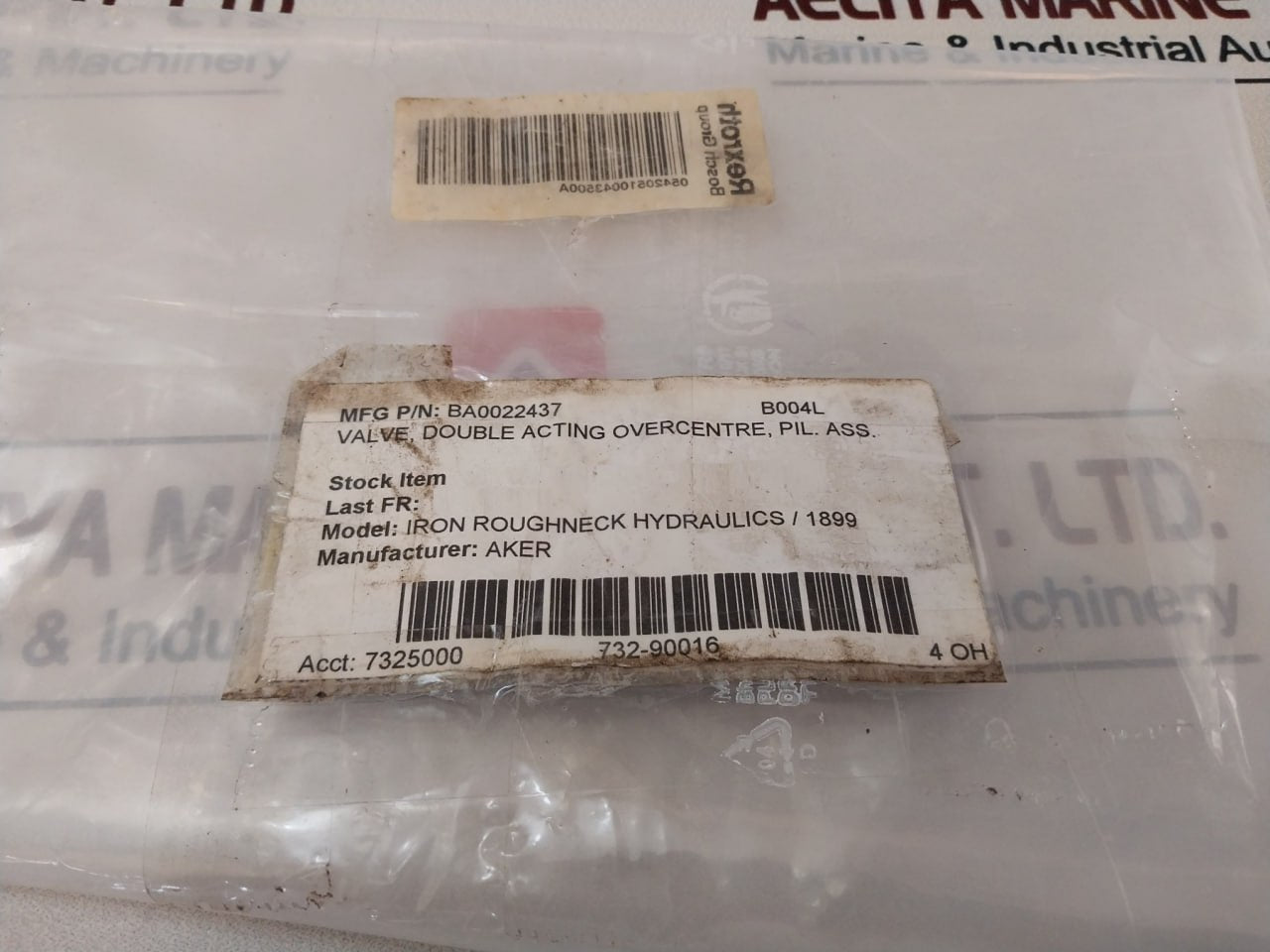 Rexroth/Oil Control 05420510043500A Double Acting Overcentre Valve Ba0022437