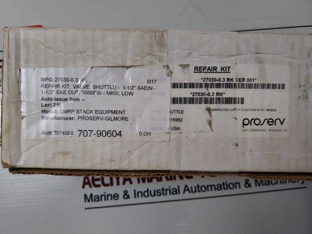 Gilmore 27030-0.3 Rk O-ring Shuttle Valve Repair Kit