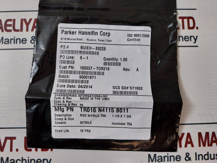 Oceaneering 100755-rk Spm Normally-closed 0.5In 3K Valve Repair Kit