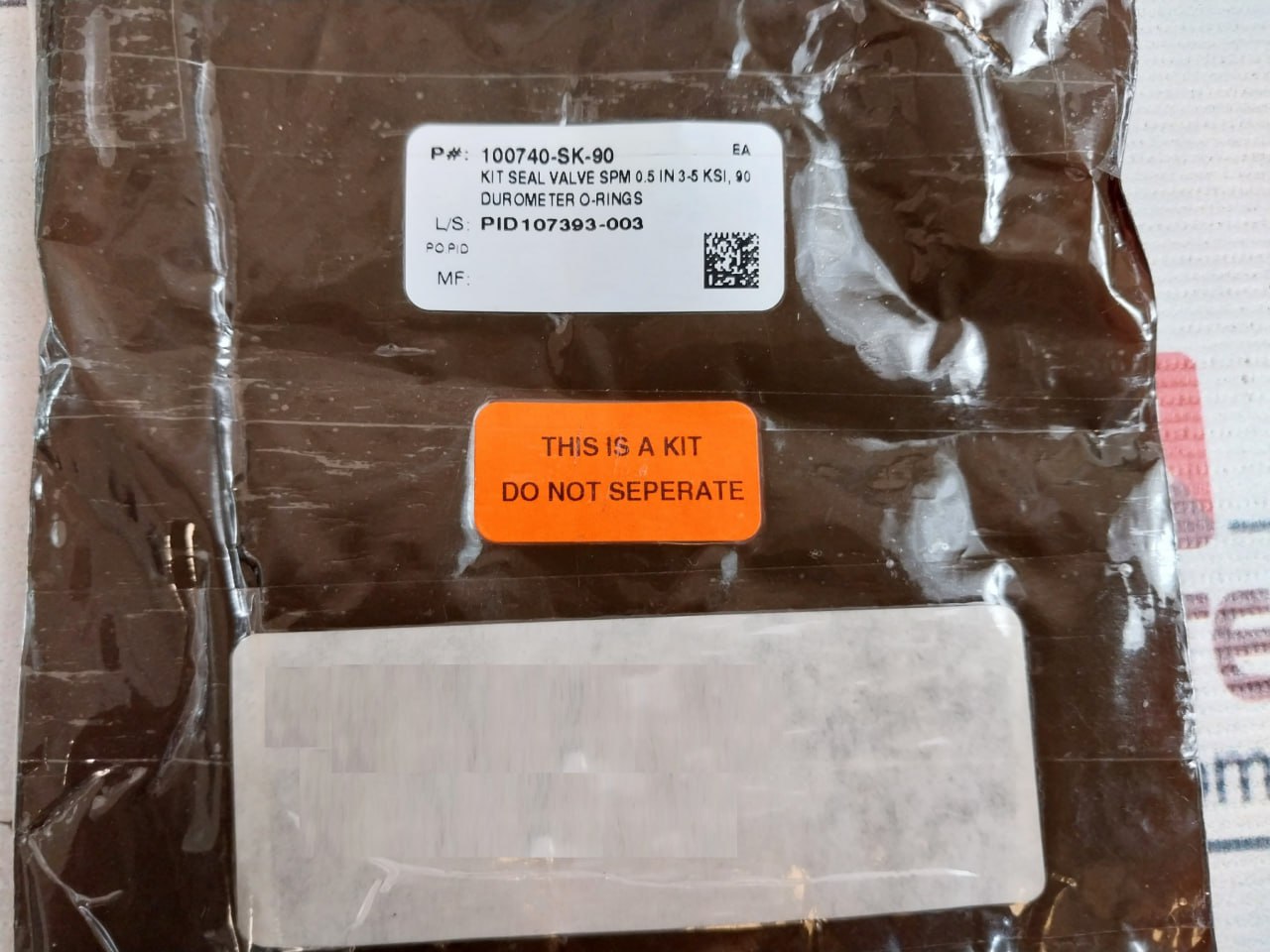 Oceaneering 100755-rk Normally-closed Spm Valve Repair Kit