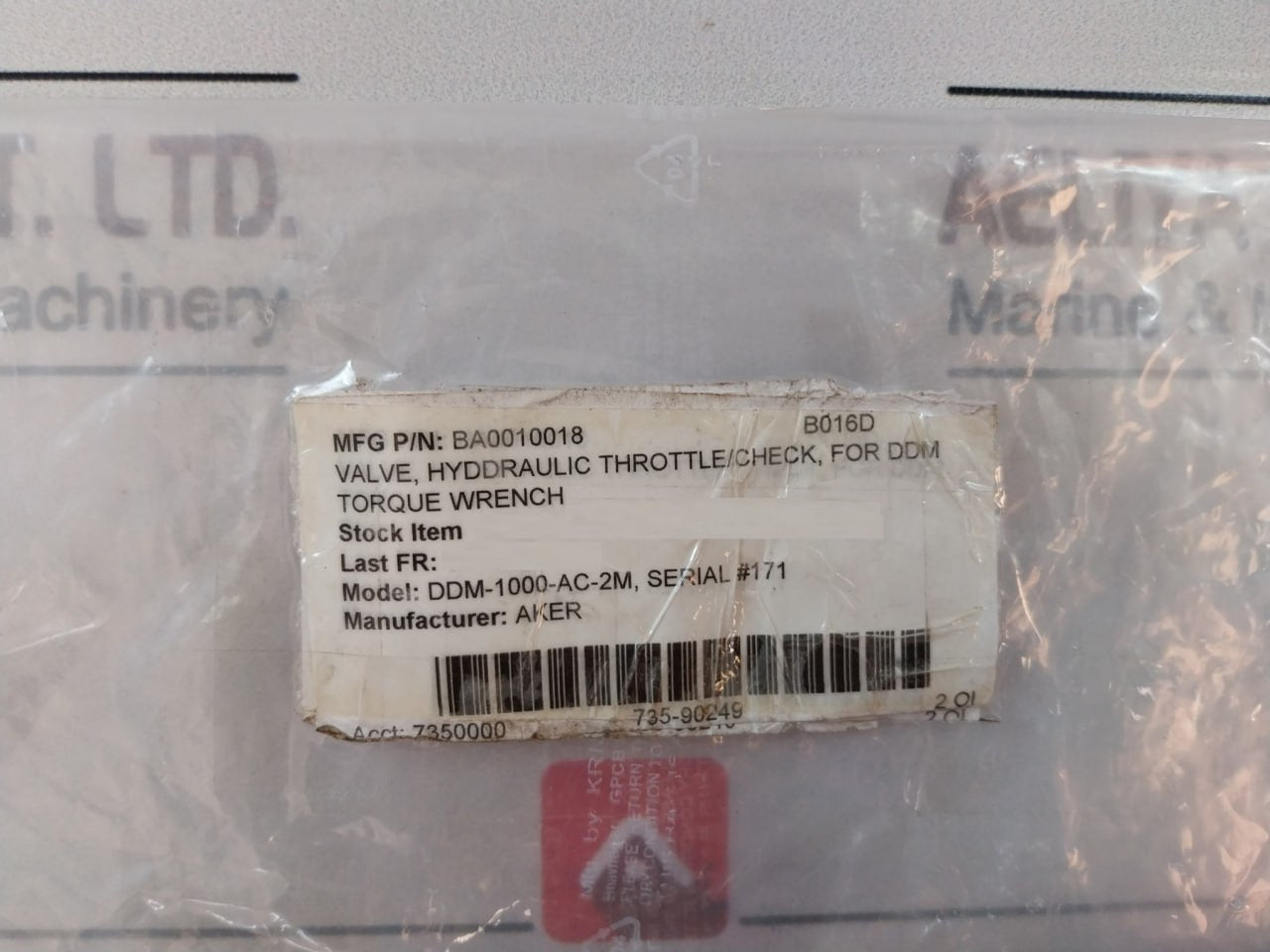 Rexroth Ddm-1000-ac-2M Hydraulic Throttle Check Valve For Ddm Torque Wrench