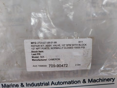 Cameron 2725827-08-01-99 Valve Repair Kit 1/2" Spm With Block - 27178-2