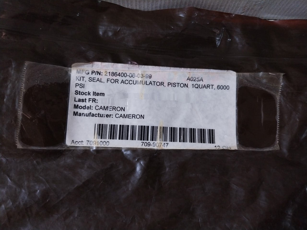 Parker Hannifin 2186400-06-03-99 Seal Repair Kit Kt 208155
