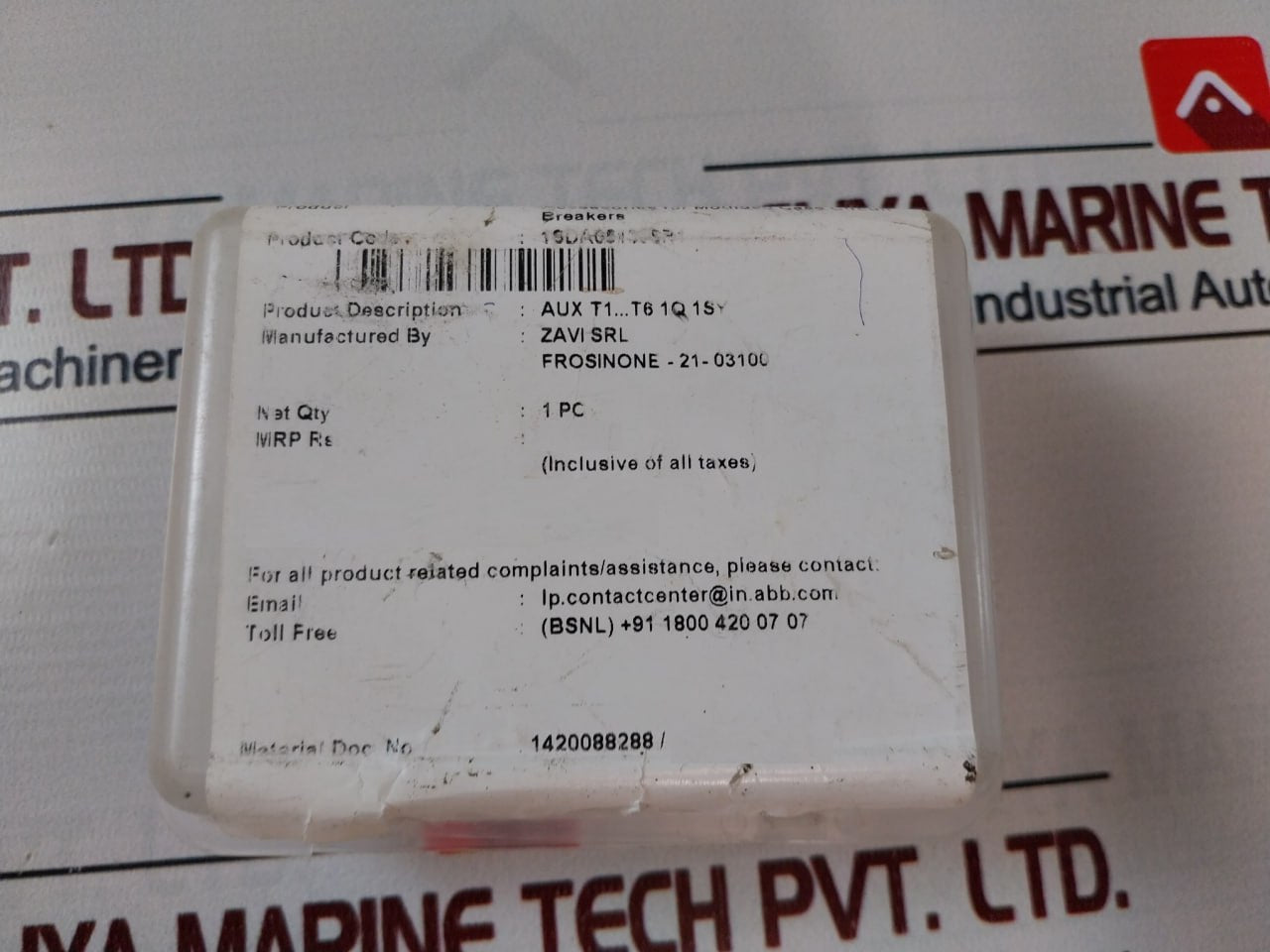 Abb Re0071 Moulded Case Circuit Breaker Kit 1Sd A051368 R1 94V-0