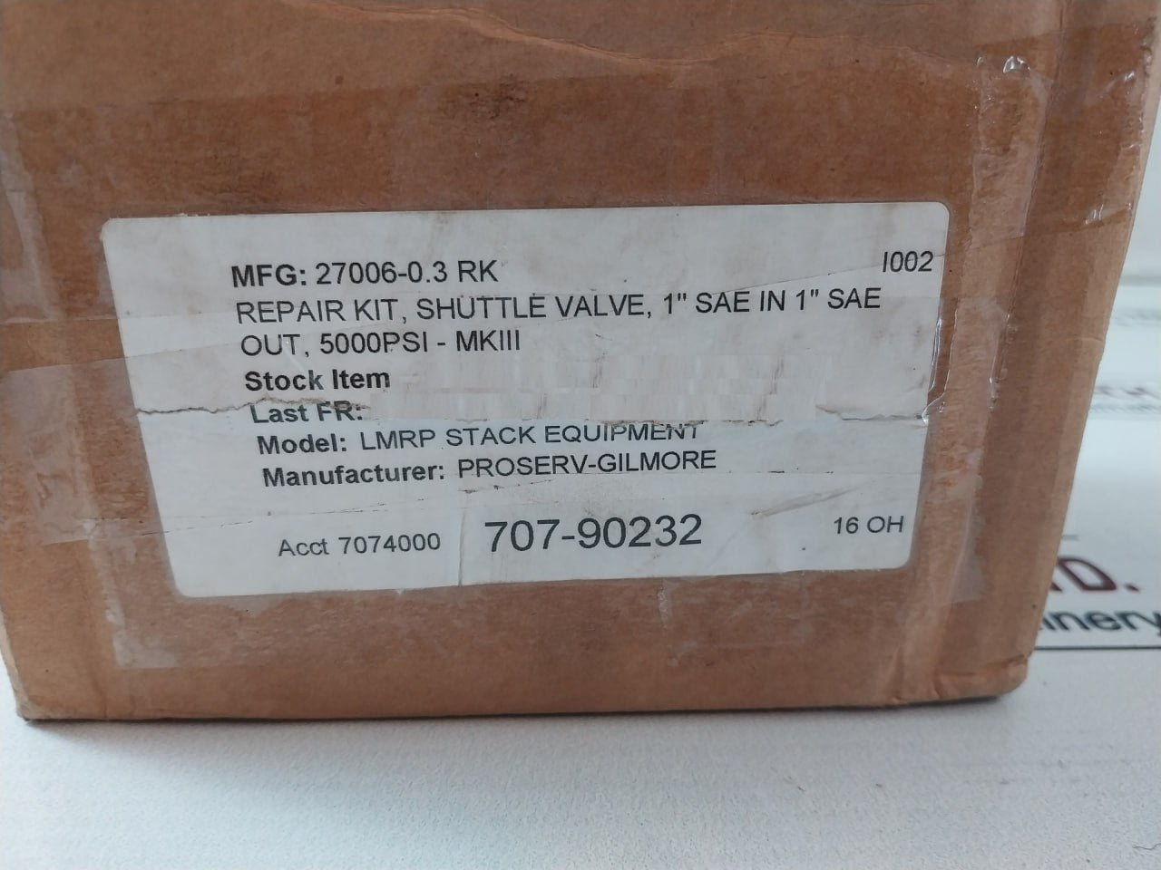 Proserv-gilmore 27006-0.3 Rk Repair Kit 18100-619B