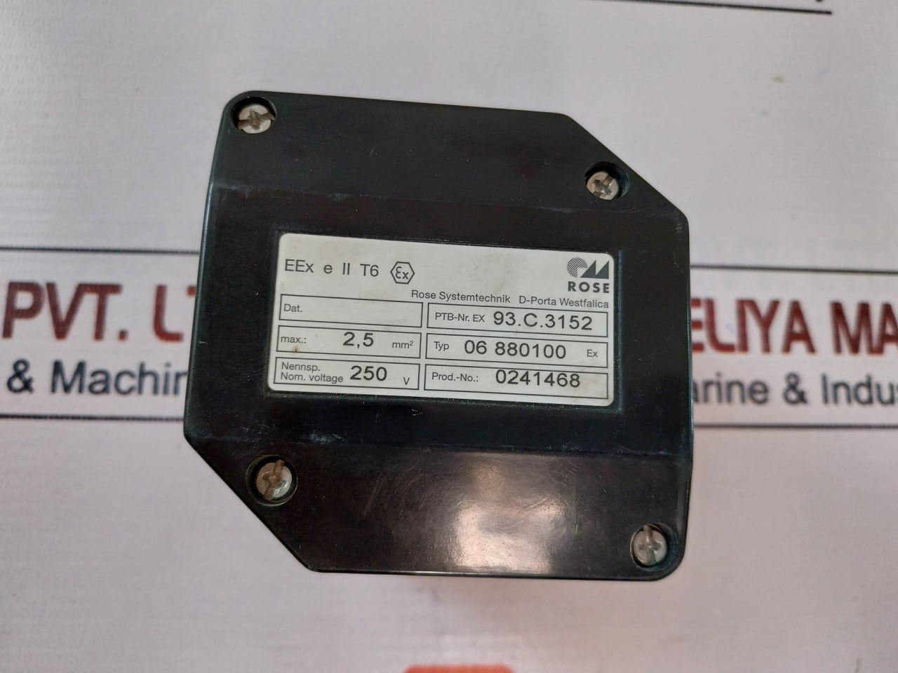 Rose Systemtechnik 06 880100 Ex Enclosure 26 880100 Ex