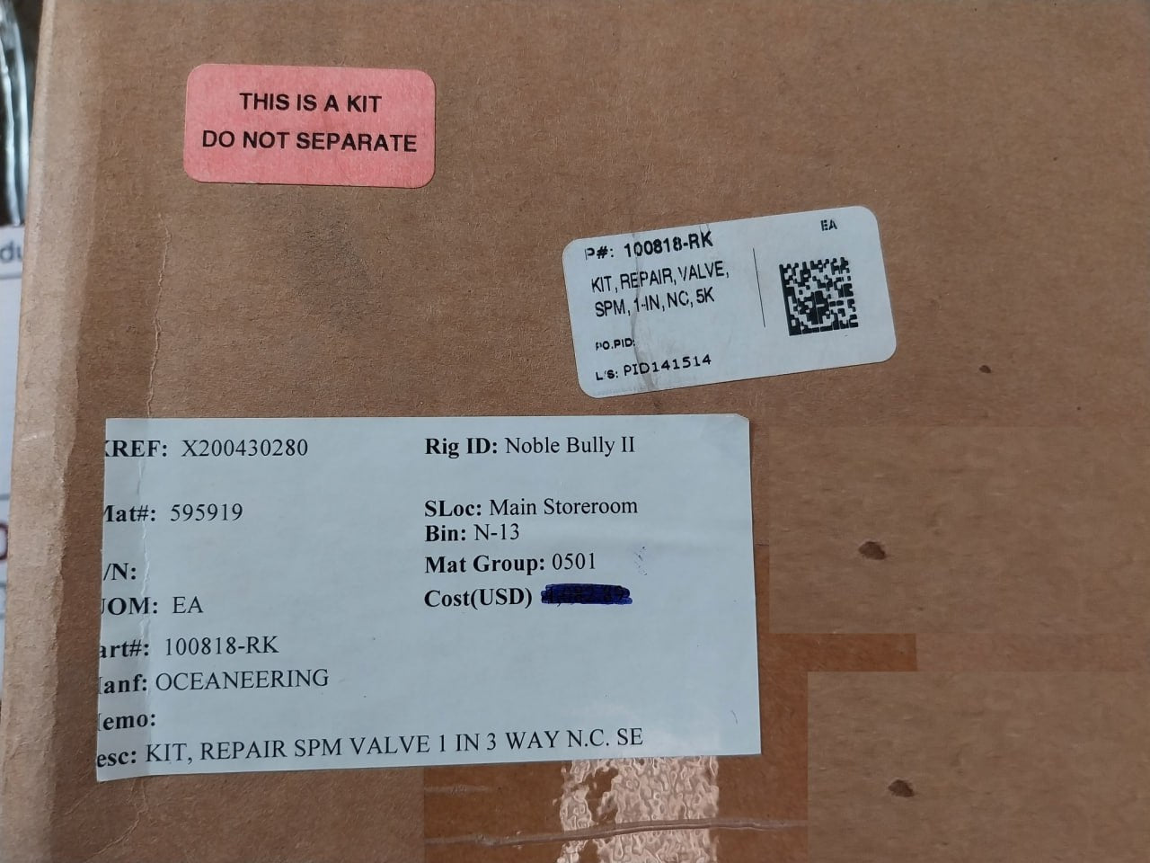 Oceaneering 100818-rk 90 Durometer O-rings Seal Valve Spm Kit Bo11tr008