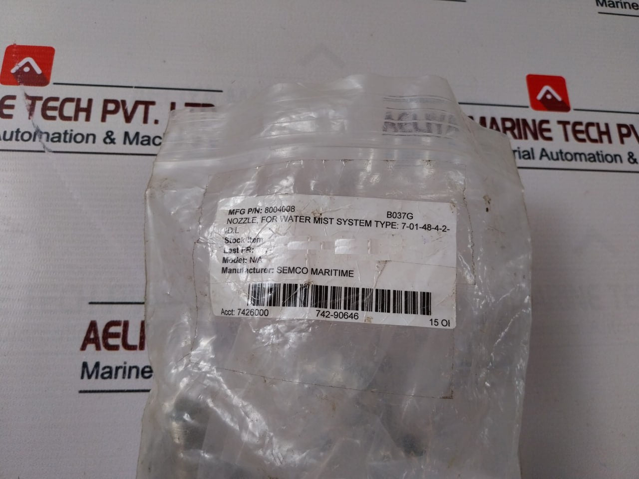 Sem-safe 8004008 Nozzle For Water Mist System 7426000 742-90646 15 Oh