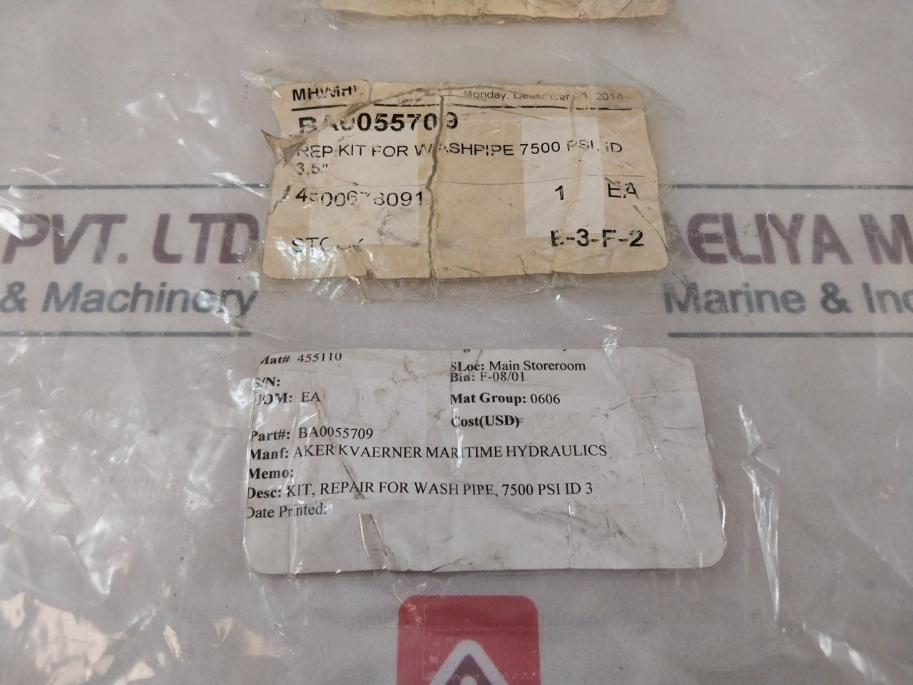 Aker Ba0055709 3,5” Washpipe Repair Kit 4500678091