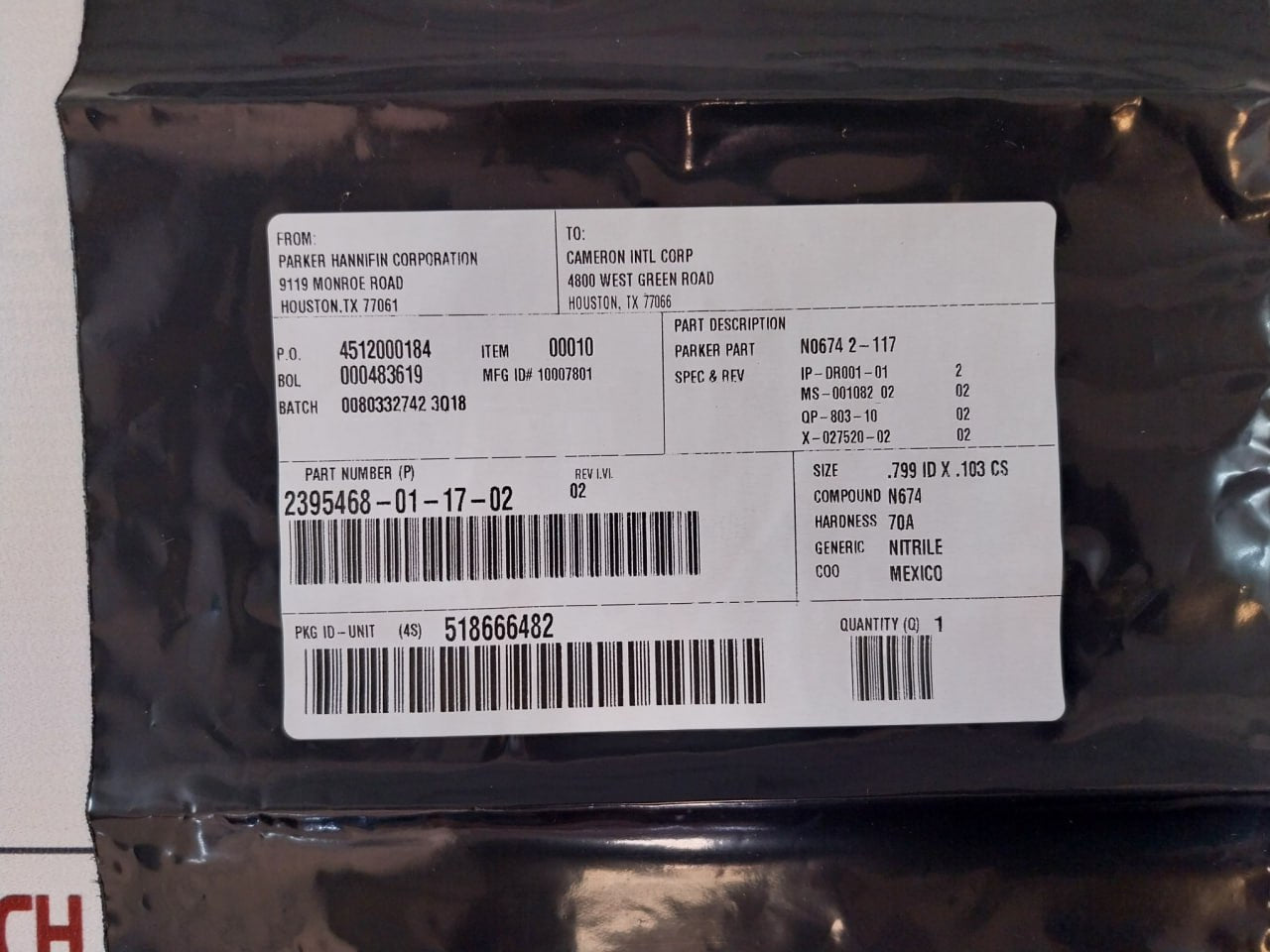 Cameron 2406436-28-99 Drg Valve Repair Kit