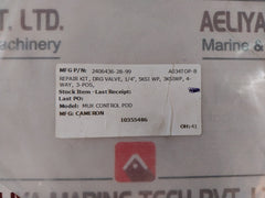 Cameron 2406436-28-99 Drg Valve Repair Kit