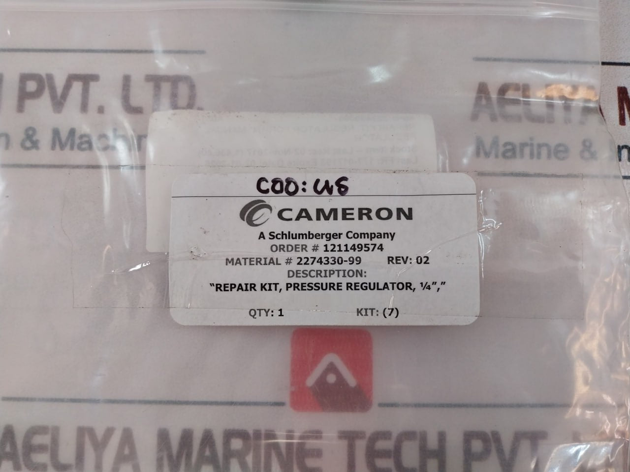 Cameron 2185018-00-59 Regulator Repair Kit