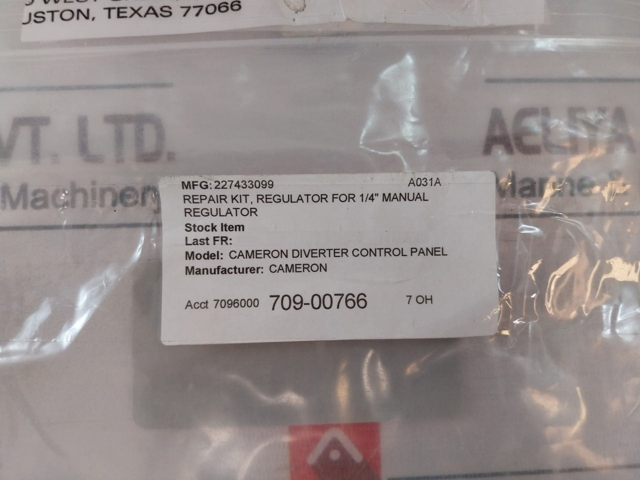 Cameron 2185018-00-59 Regulator Repair Kit