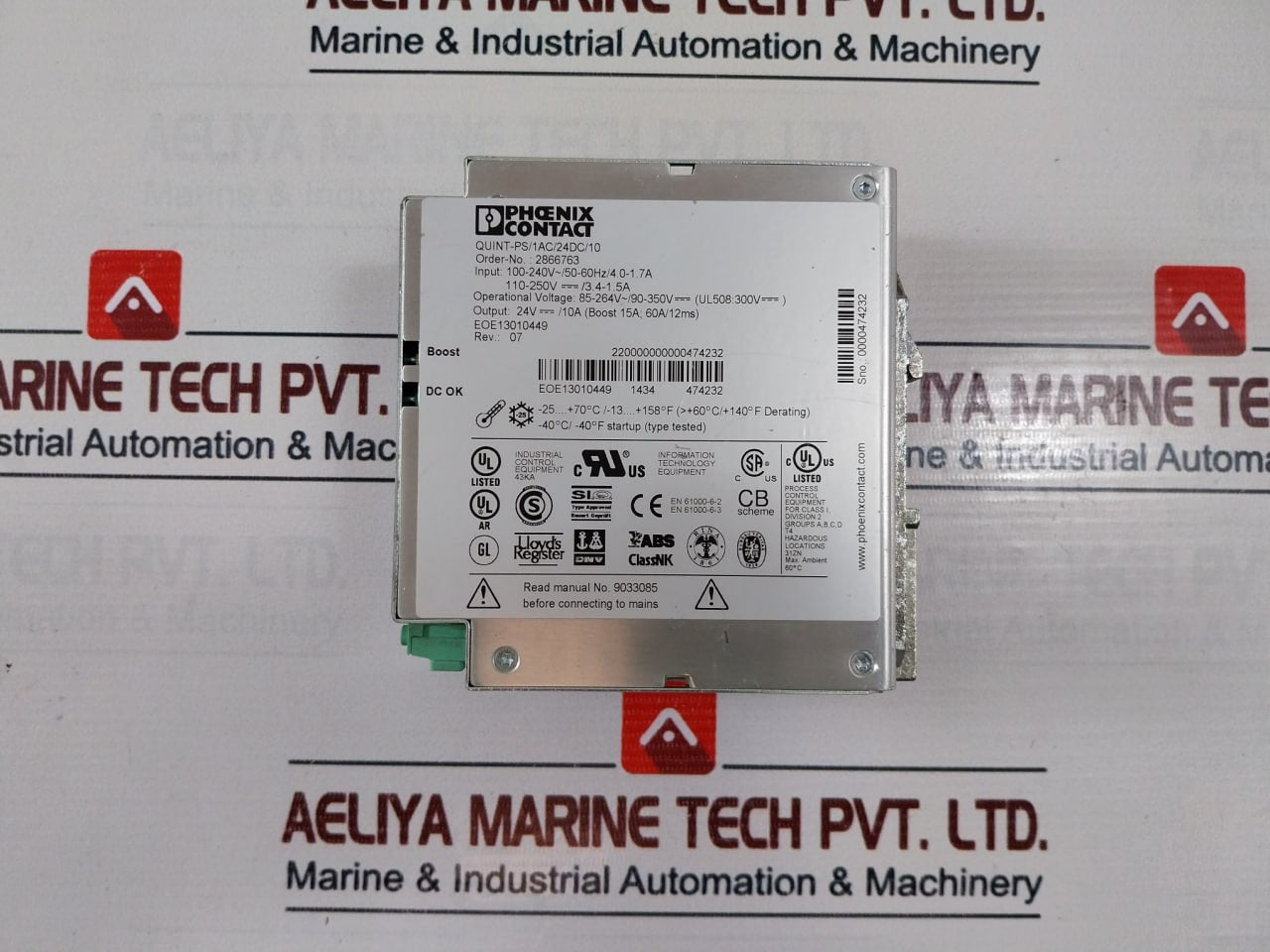 Phoenix Contact Quint-ps/1Ac/24Dc/10 Power Supply 85-264V 90-350V