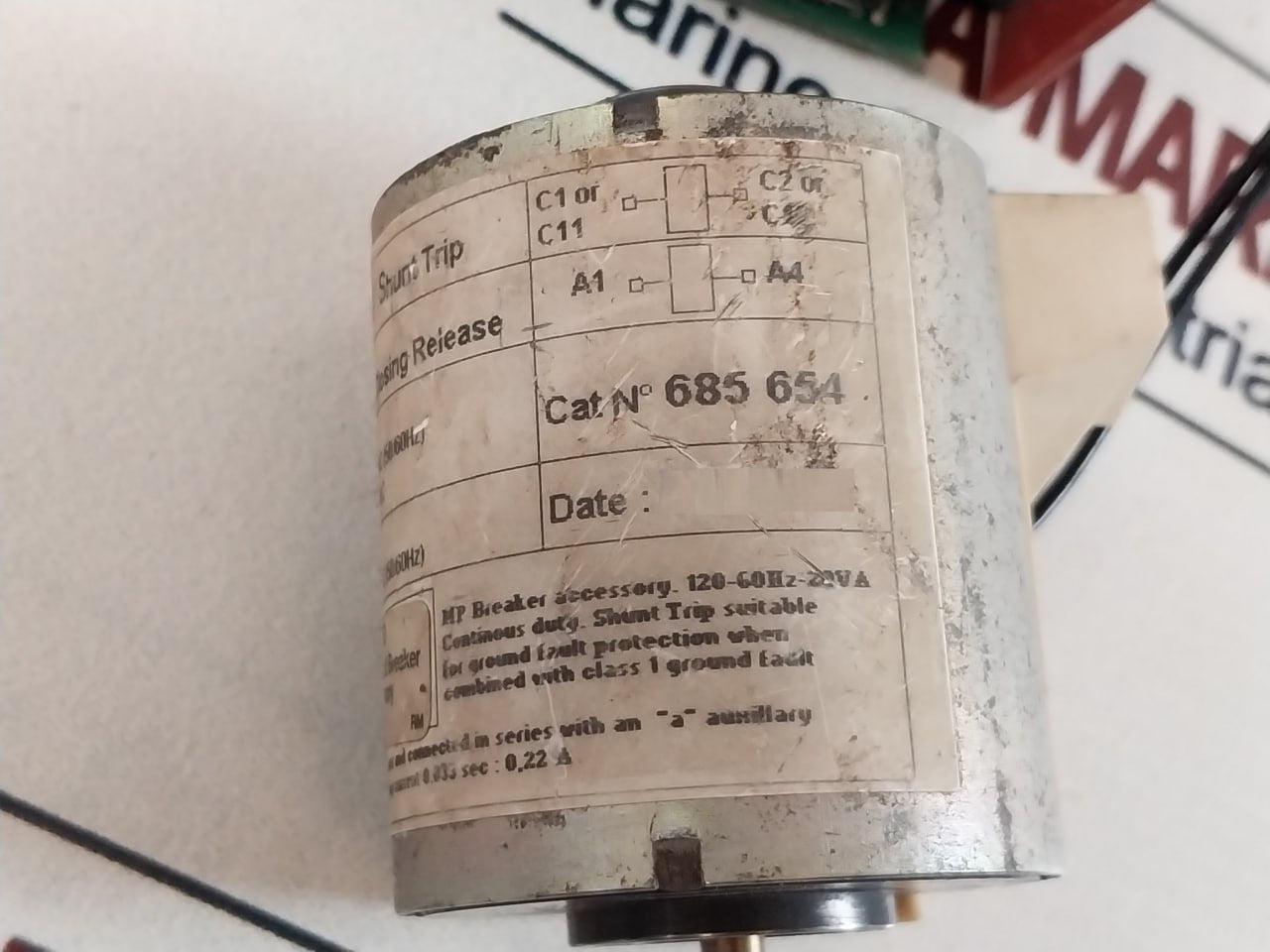 Merlin Gerin 685 654 Mx-a Shunt Trip Xf-e Closing Release Circuit Breaker E10395
