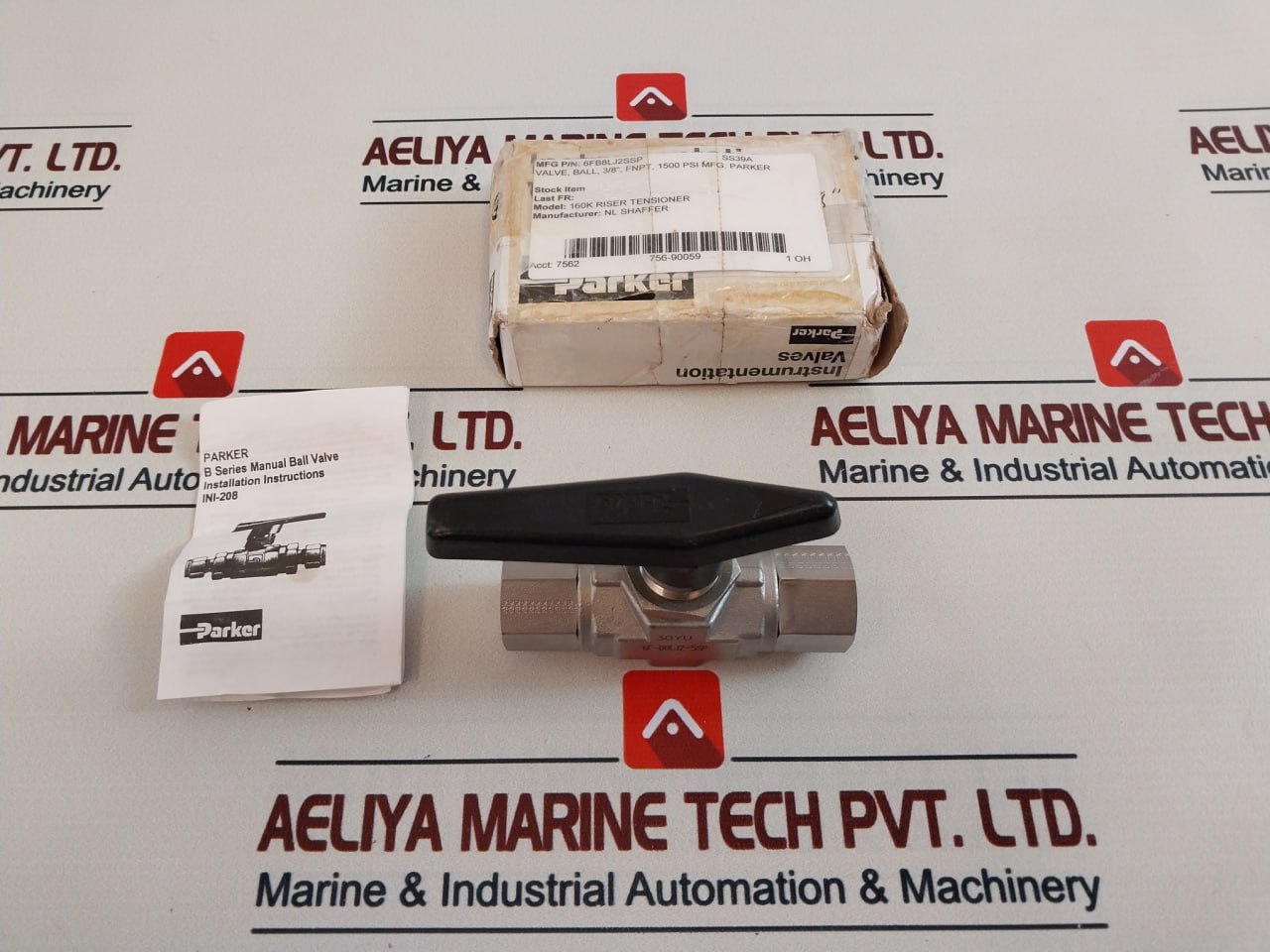 Parker 6F-b8Lj2-ssp B Series Manual Ball Valve 160K Riser Tensioner