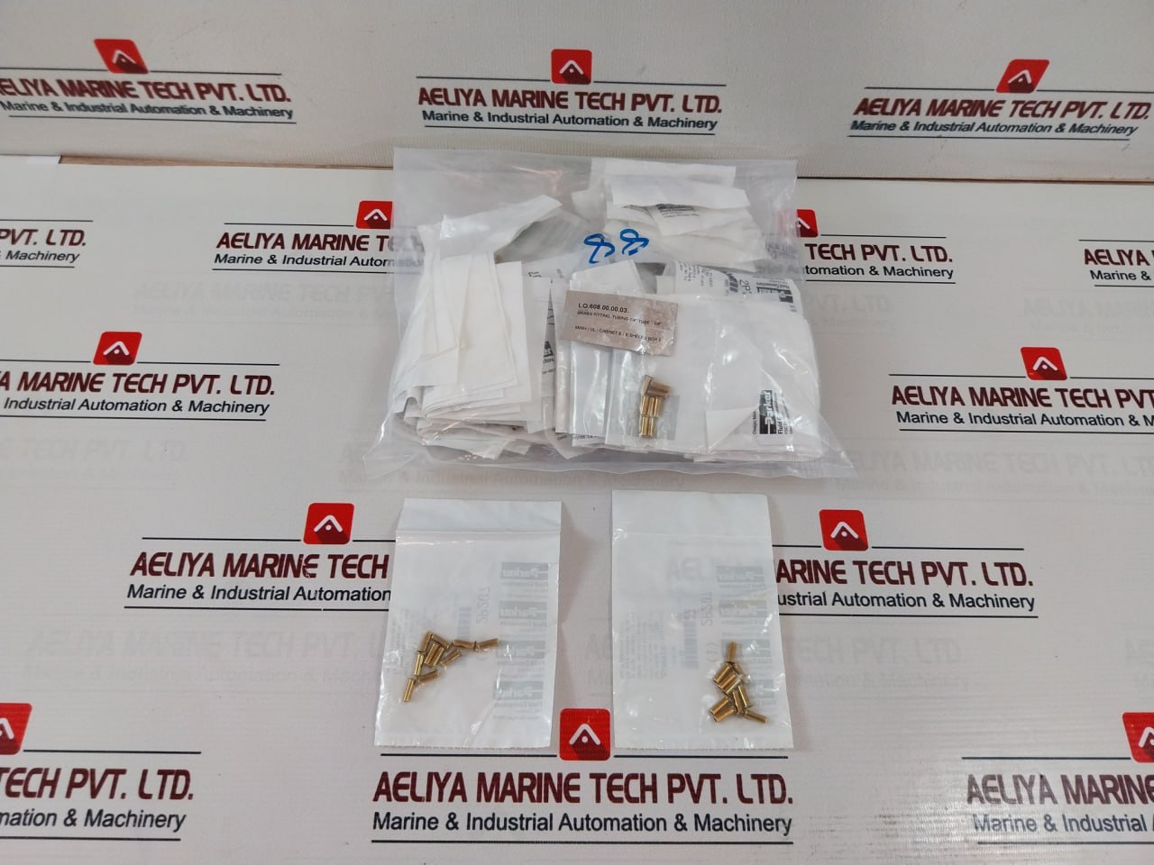 Lot of 20X Parker 2P207 Tubing Brass Fitting 1/4