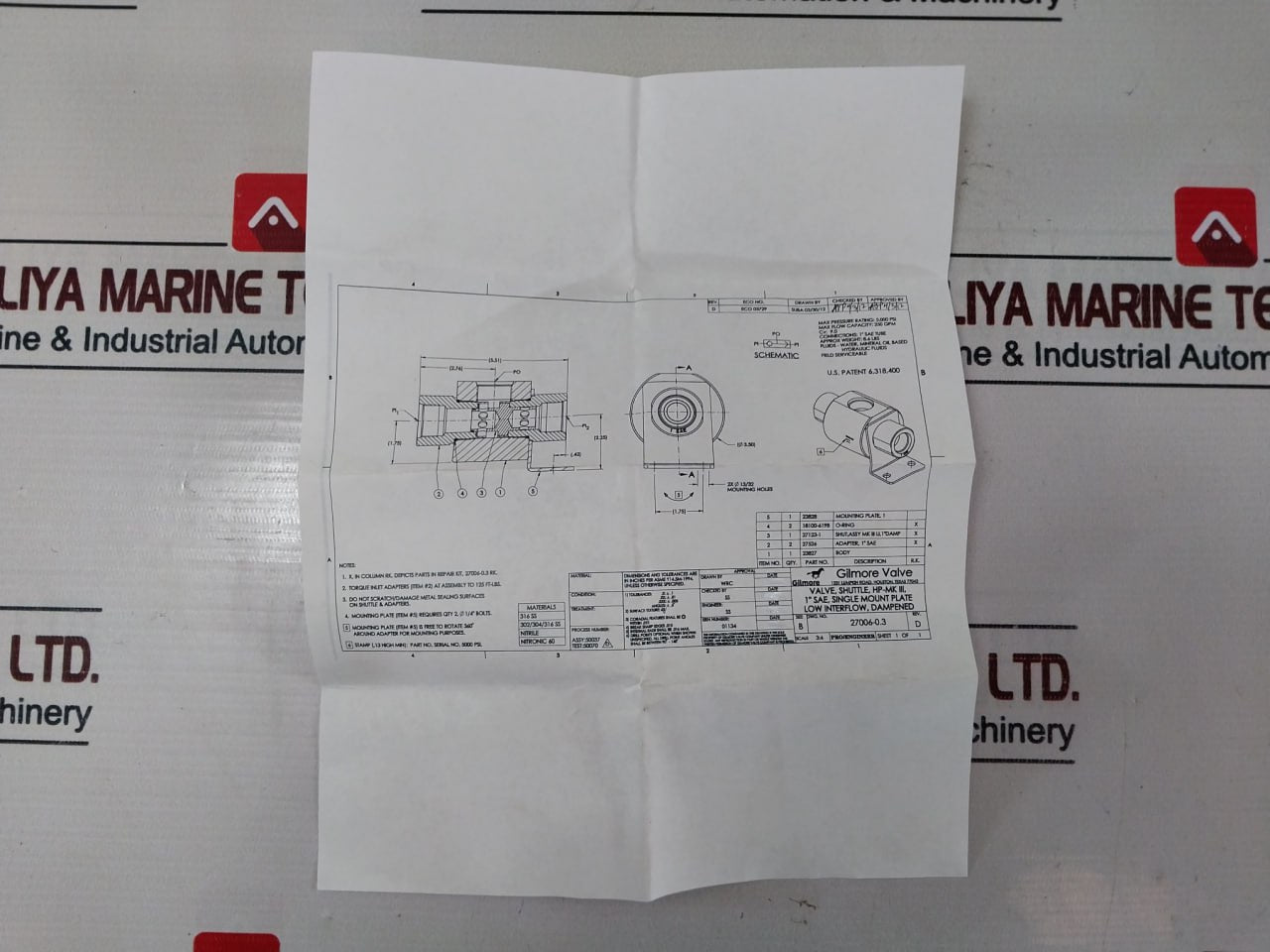 Proserv 27006-0.3 Rk Shuttle Valve Repair Kit 27526