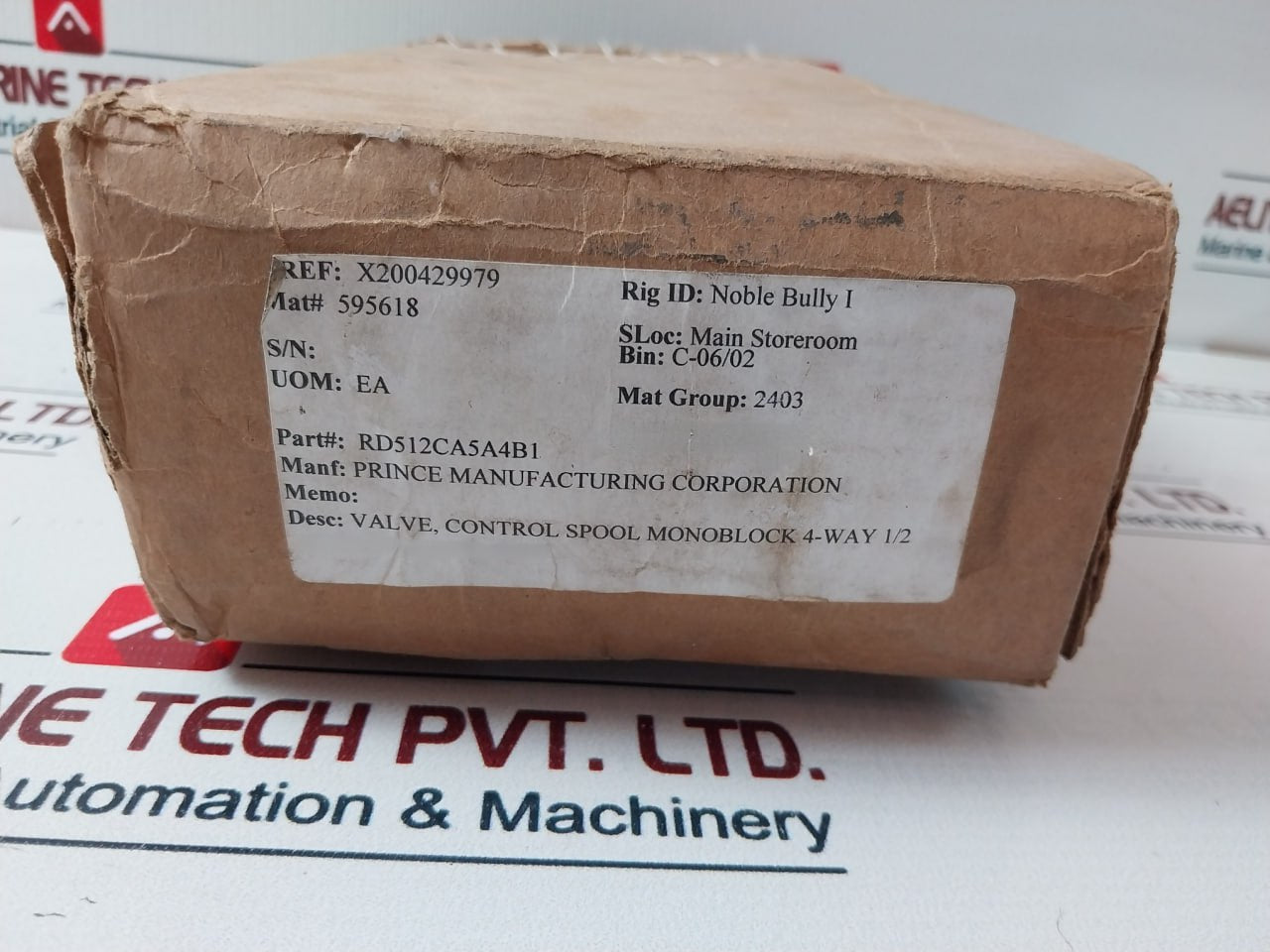 Hci Prince Rd512Ca5A4B1 Directional Control Valve, Single Spool, 3 Ways