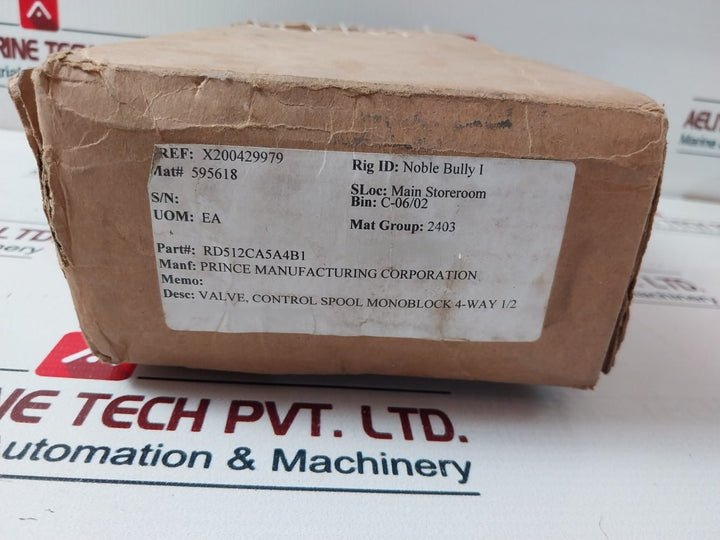 Hci Prince Rd512Ca5A4B1 Directional Control Valve, Single Spool, 3 Ways