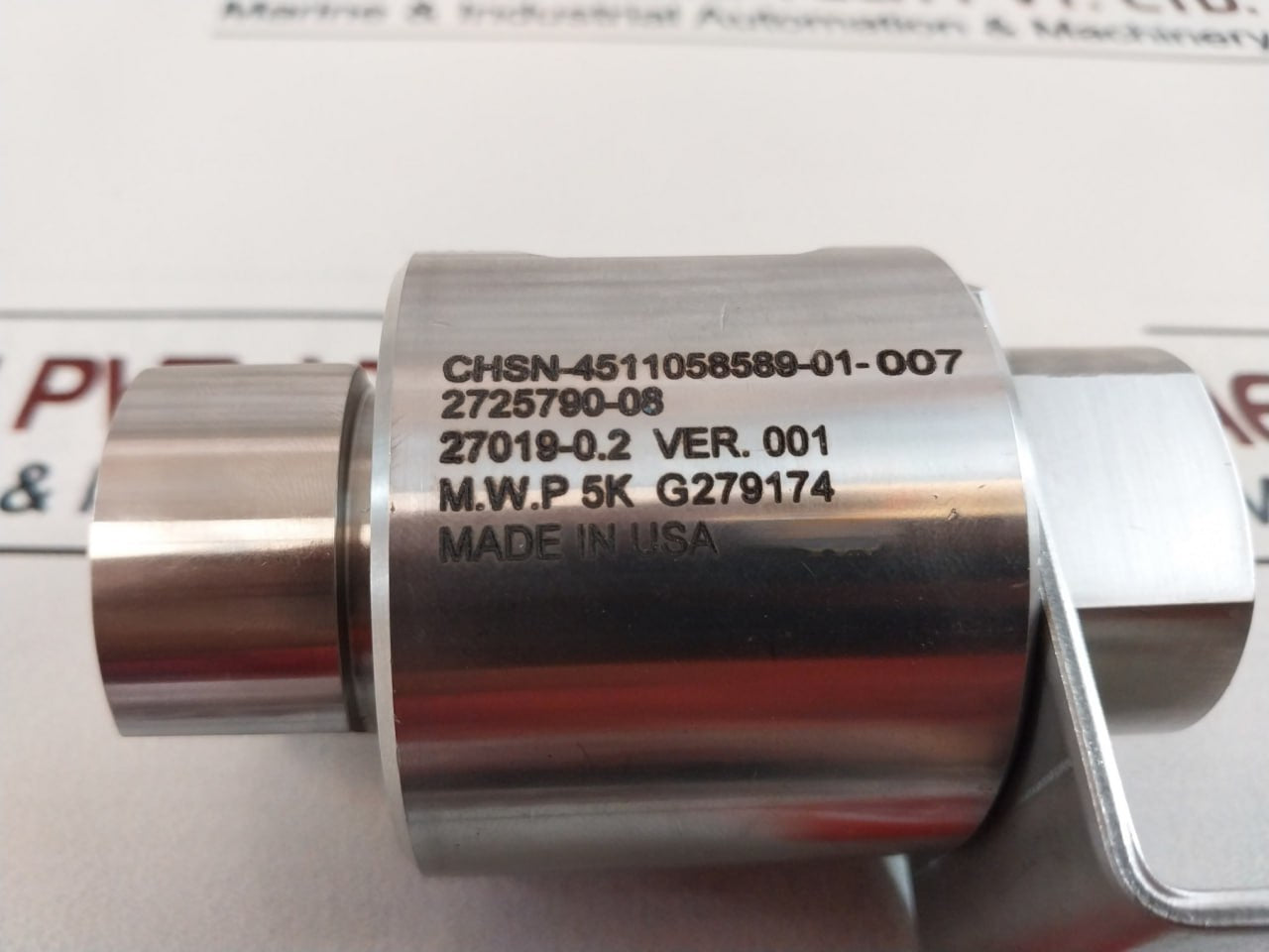 Gilmore Proserv CHSN-4511058589-01-007 Shuttle Valve 1/2 Sae