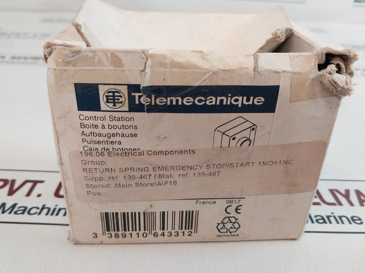 Telemecanique 139-467 Pushbutton Control Station