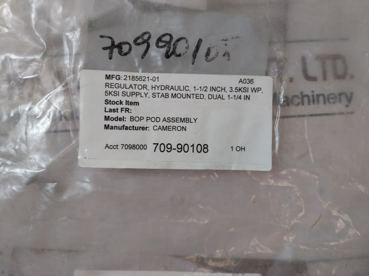 Cameron Parker Hannifin Freudenberg Oil & Gas 2185621-01-99 Hydraulic Regulator Repair Kit