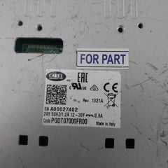 Carel Pgdt07000Fr00 Touch Display 24V 50Hz/1.2A 12-30V-/0.9A