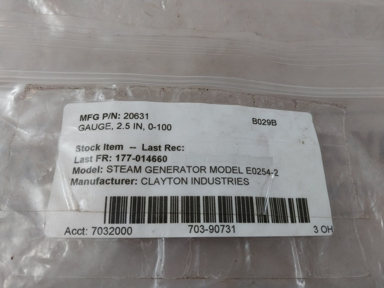 Marsh 0-100 Psi Instrument Pressure Gauge 0-700 Kpa