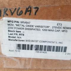 Mid-west Cke 9Rv6A7 Metal Oxide Varistor 275Vdc 20W