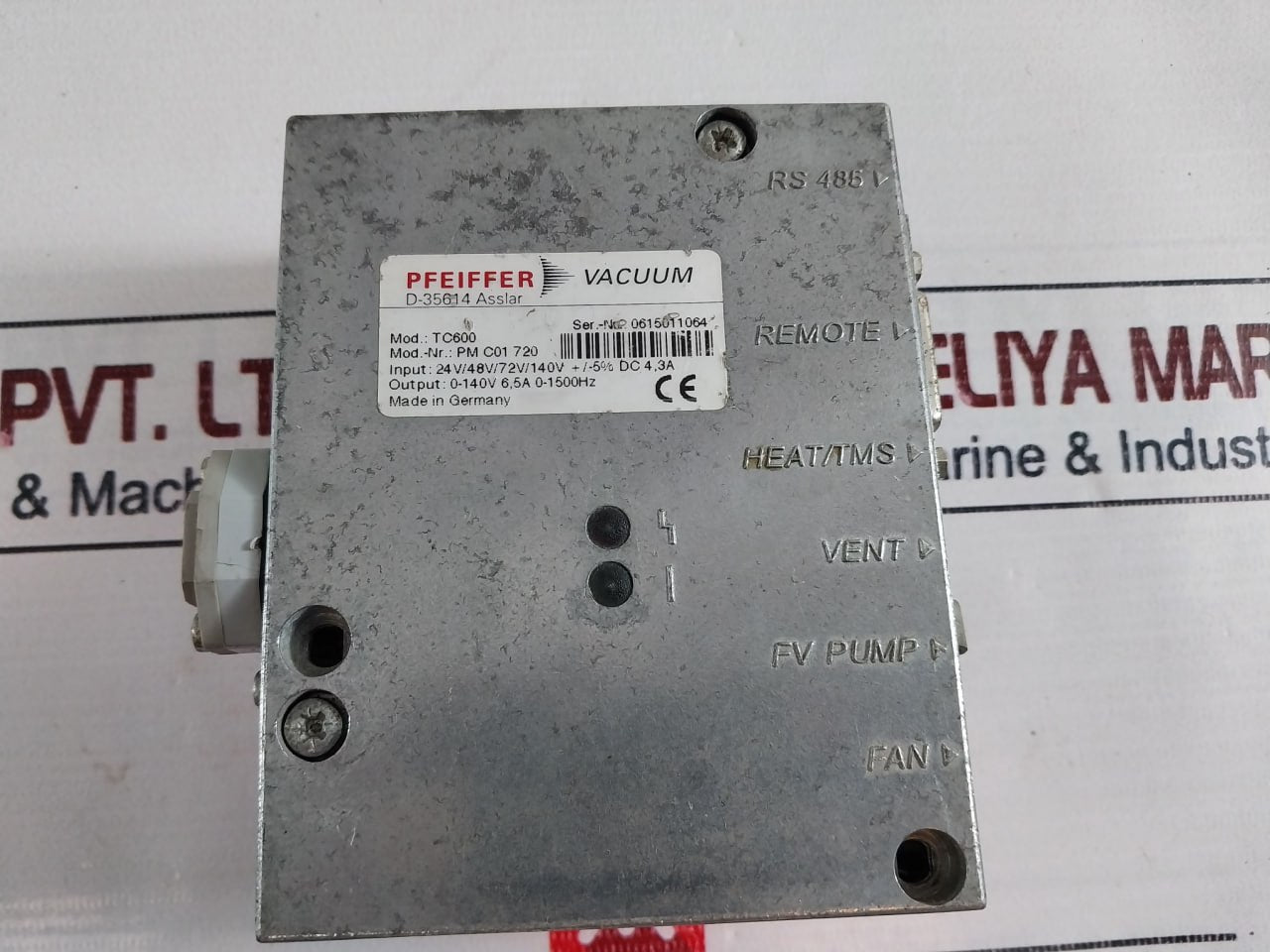 Pfeiffer Vacuum Tc600 Pump Controller 0-140V 6.5A 0-1500Hz