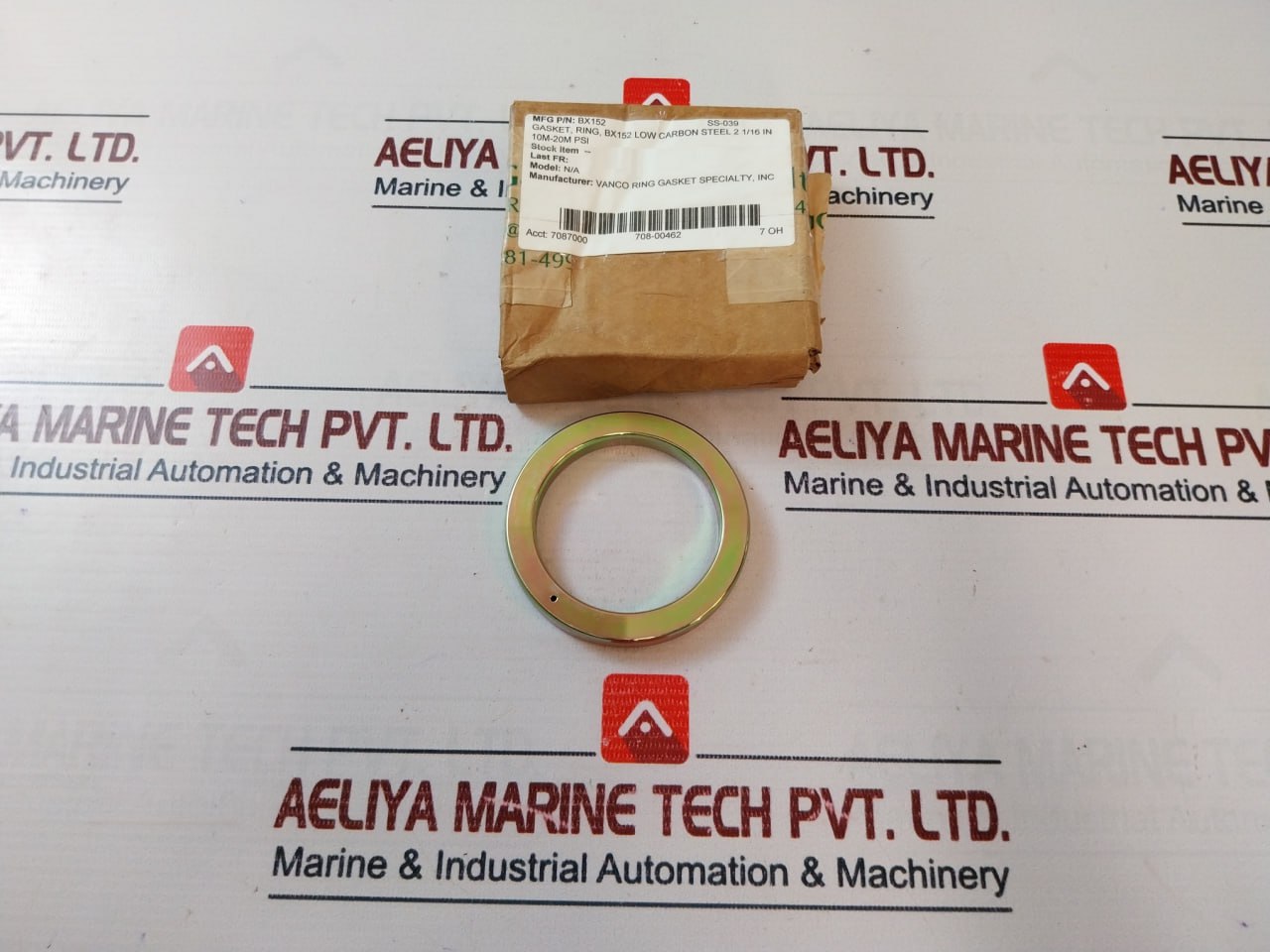 Lot Of 5X Vanco Bx152-d-c1-4 Gasket Ring Bx152 Low Carbon Steel 10M-20M Psi