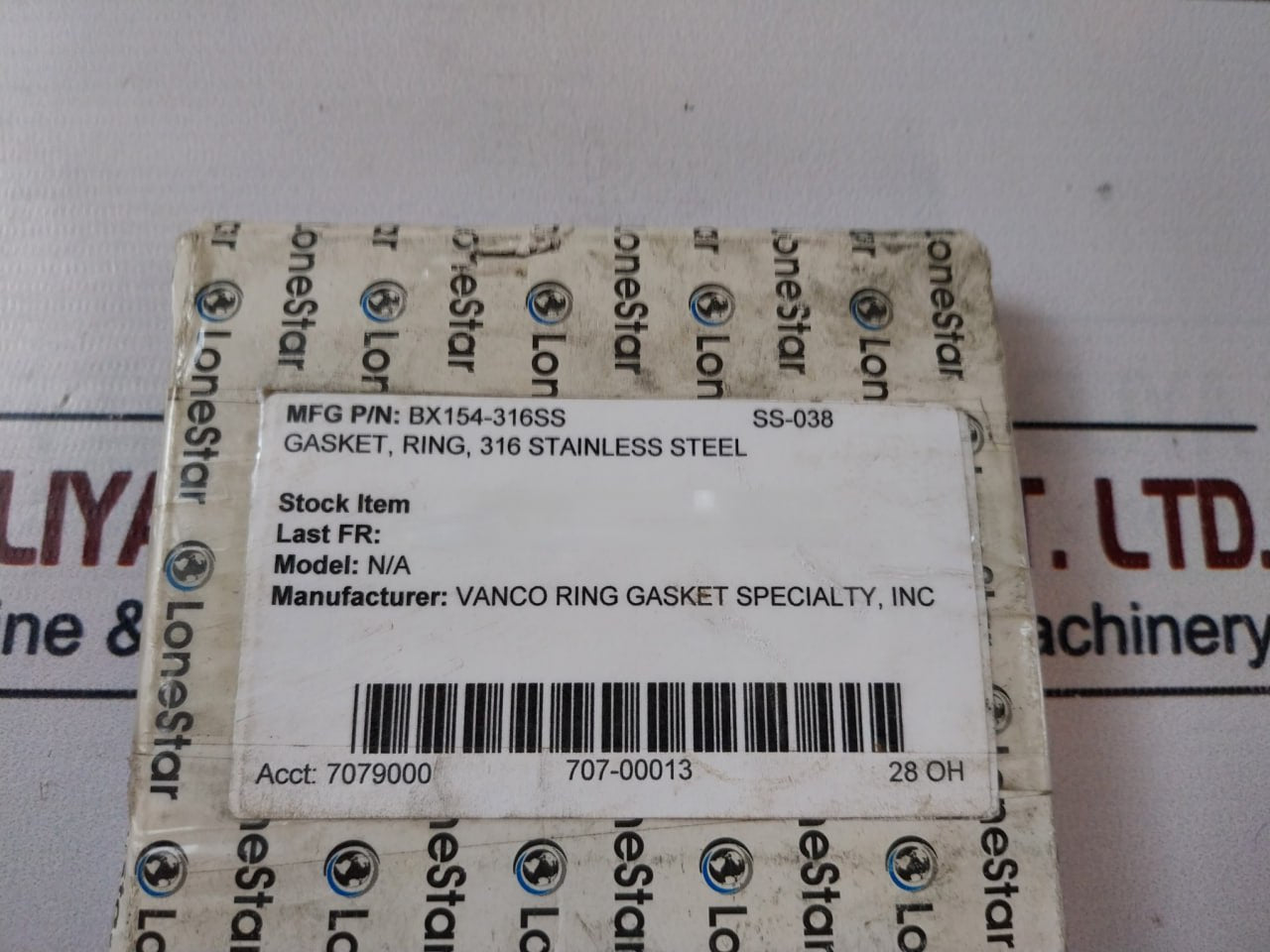 Lonestar Bx154 S316-4 Bonnet Ring Gasket Ls-a306