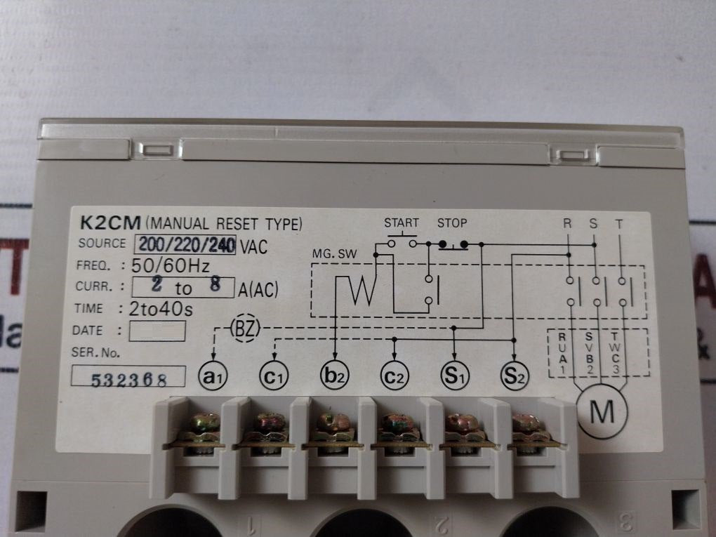 Omron K2Cm-2Ls Static Motor Relay 2 To 40S 200/220/240 Vac