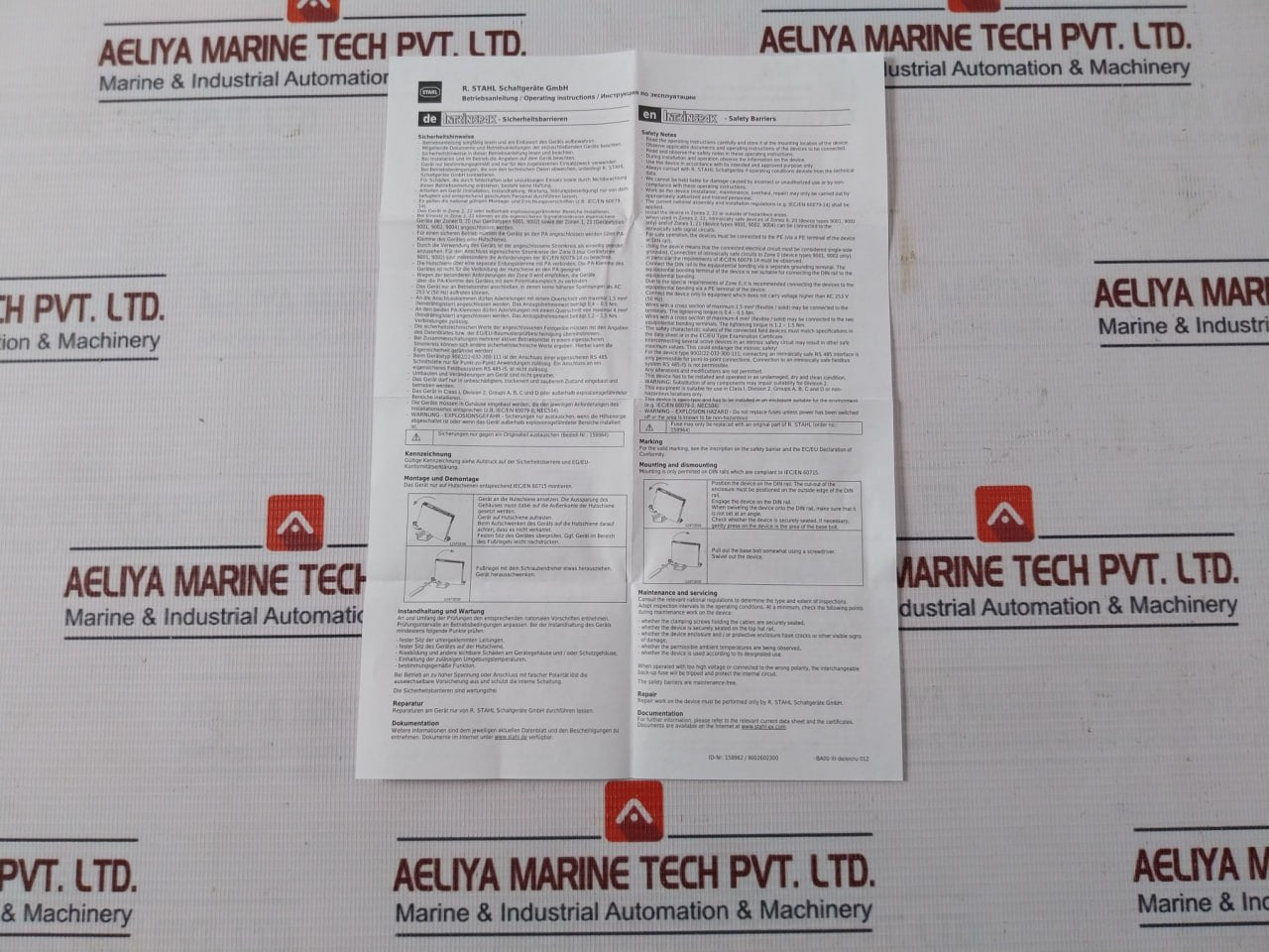 Stahl 9001/02-412-095-101 Single-channel Safety Barriers 253V 12-ga4Bo-0540X