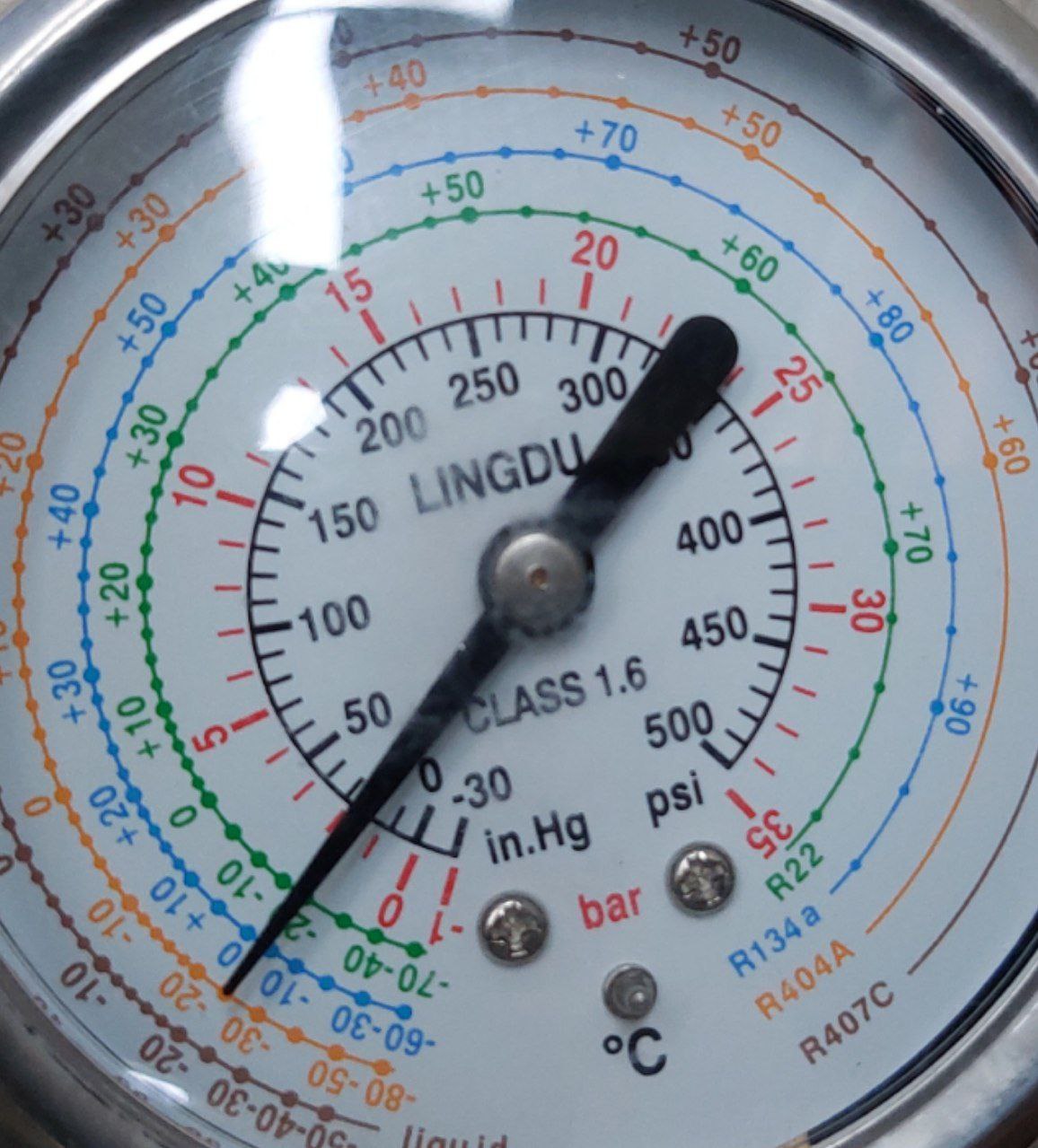Lingdu -1 To 35 Bar Analog Pressure Gauge 63Mm