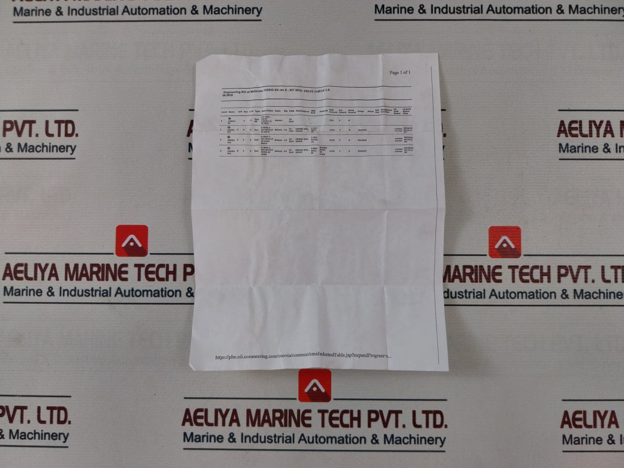 Parker 100833-sk Seal Check Valve Repair Kit 100090-904