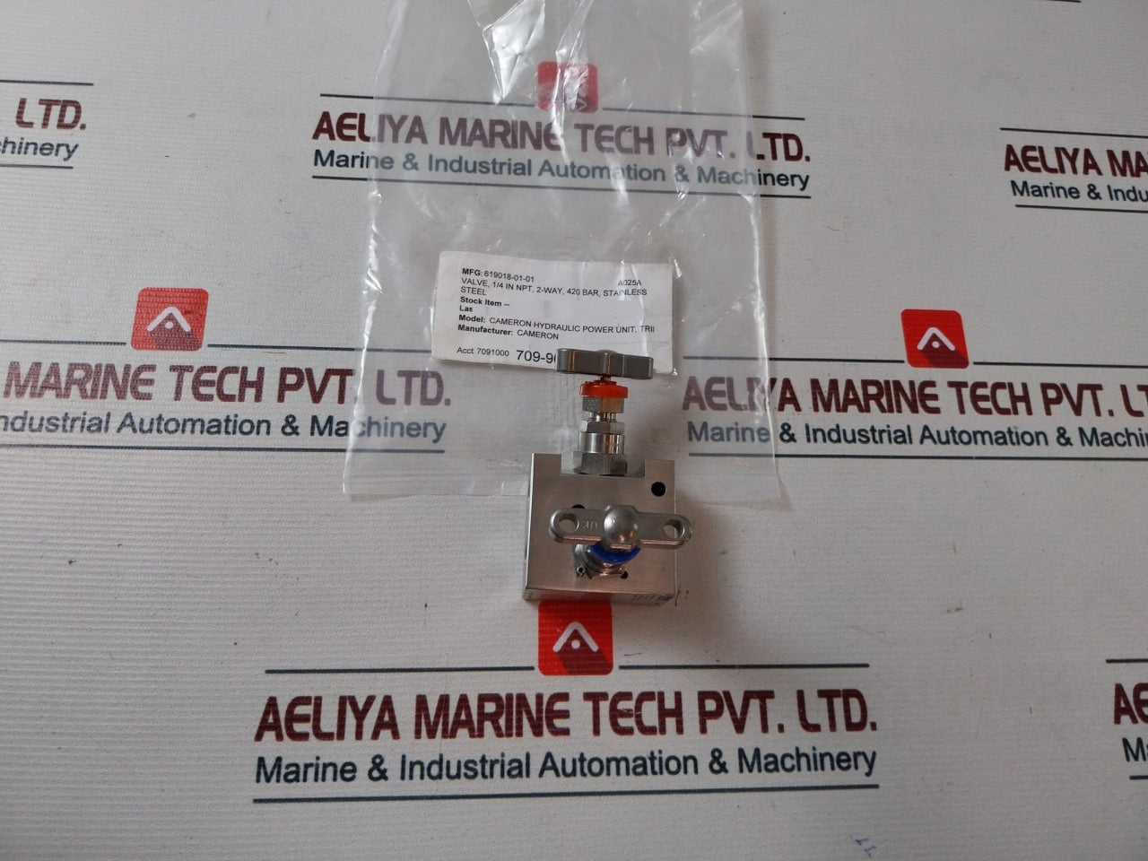 Parker Hals2V4N 1/4 In Npt 2-way Stainless Steel Valve 420Bar