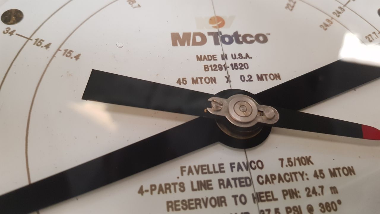 Md Totco B1291-1520 Pressure Gauge 37.5 Psi