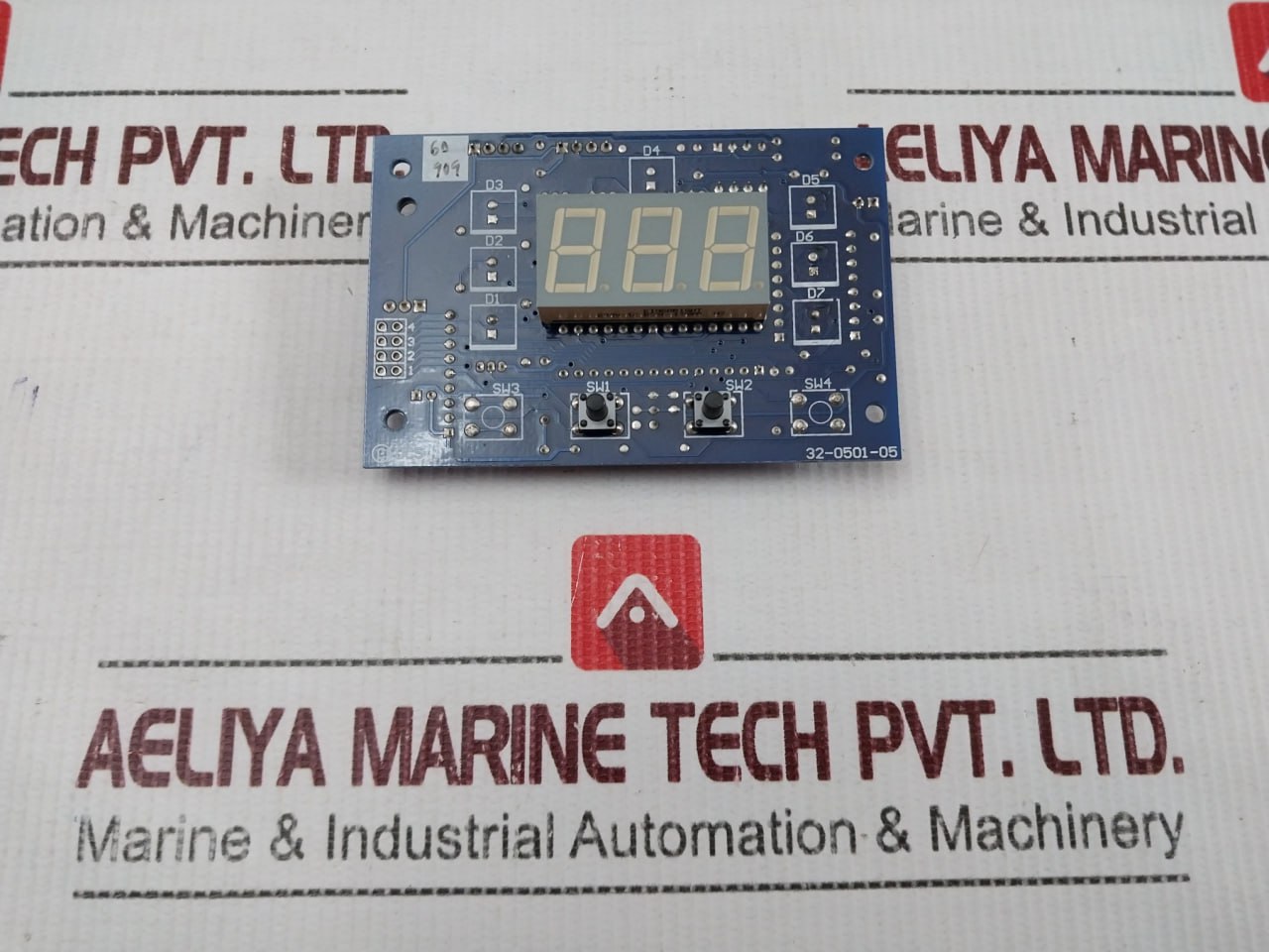 Dcs 32-0501-05 3-digit Led Display Control Board Pcb 94V-0