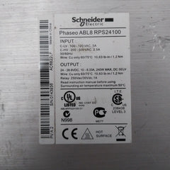 Schneider Electric Abl8Rps24100 Regulated Switch Mode Power Supply 24Vdc~10A