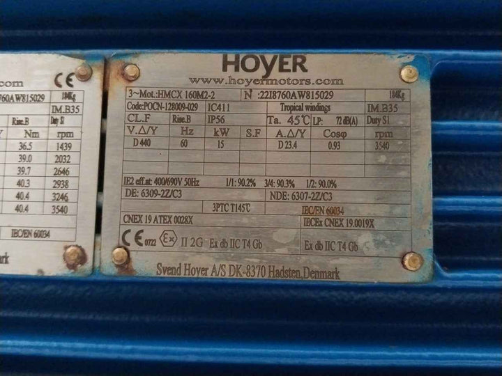 Desmi S100-80-175N/D11-02-90-130 Ex Motor Pump Assembly Ip56 400/690V 50Hz 15Kw
