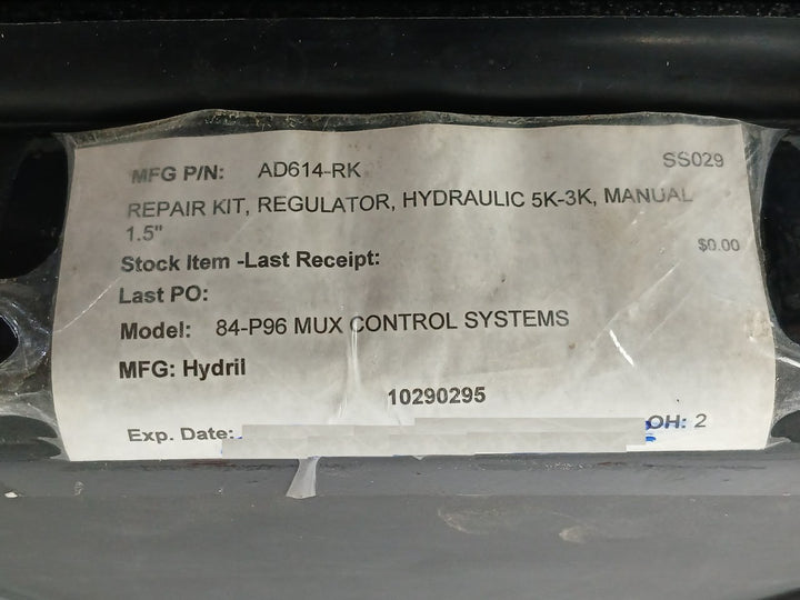 Hydril Ad614-rk Hydraulic Regulator Manual Repair Kit 1.5