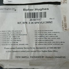 Hydril 20-507017 Gen-ii Mux Repair Kit 1/2" 3K Spm 3-way Nc Valve Rev C 10290280