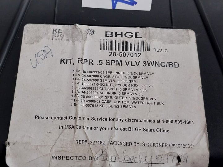 General Electric 20-507012 Repair Kit For 1/2